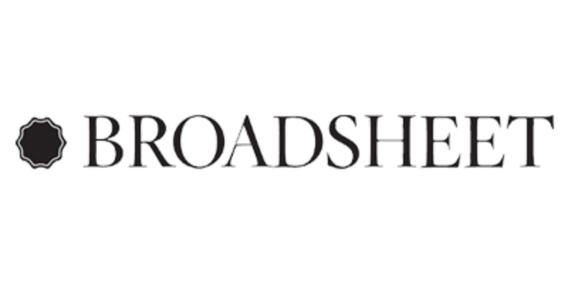 Logo of 'Broadsheet' on a white background